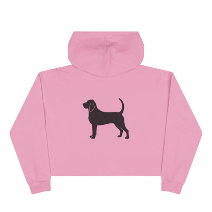 Bloodhound Silhouette Women's Crop Hoodie