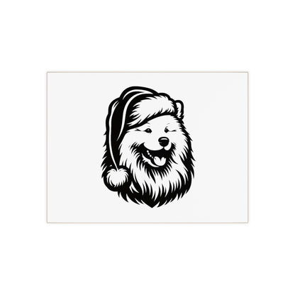 Santa Paws Samoyed Ceramic Photo Tile