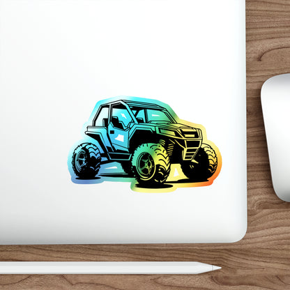 Off The Beaten Path Side By Side Holographic Sticker
