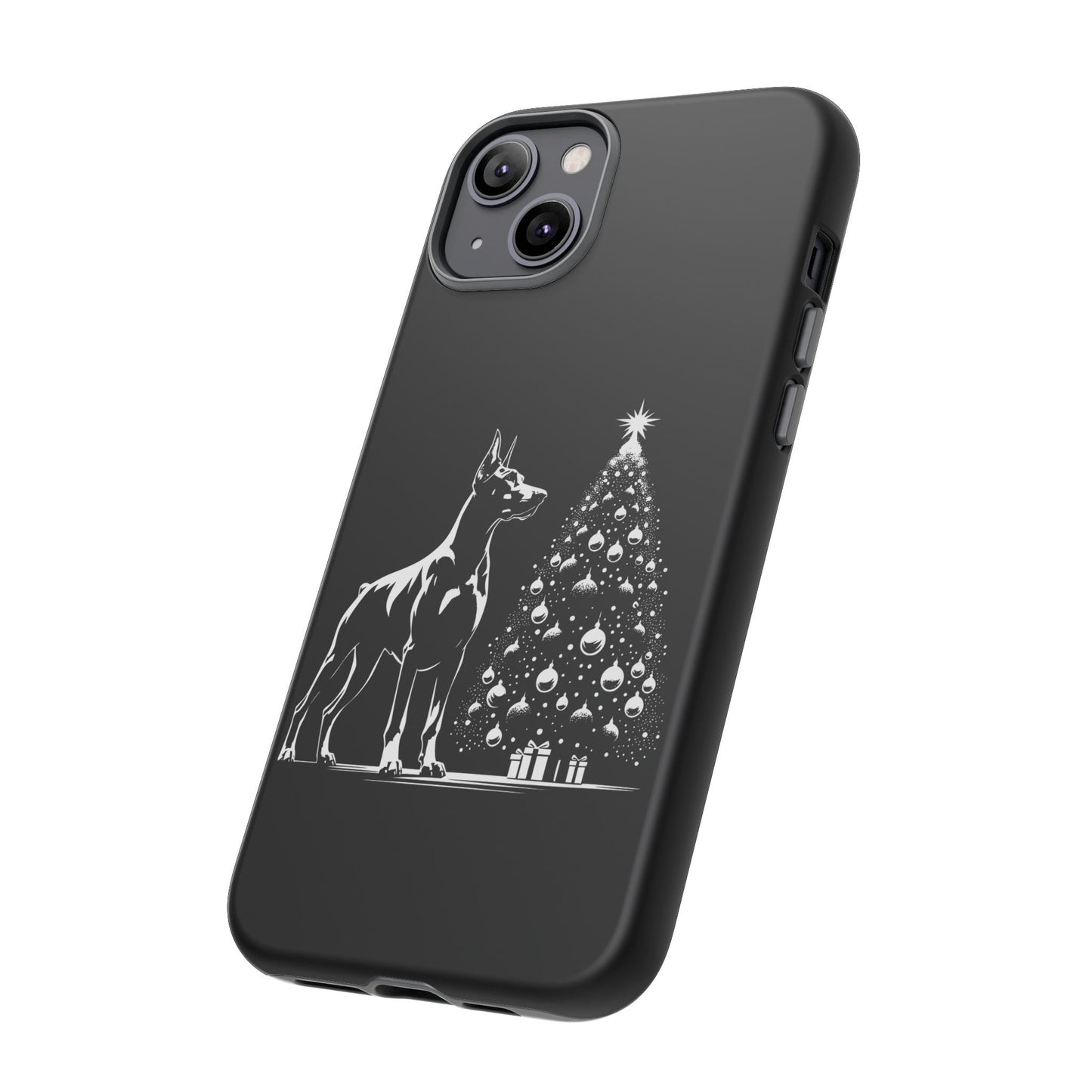 Doberman Christmas Tree iPhone Case
