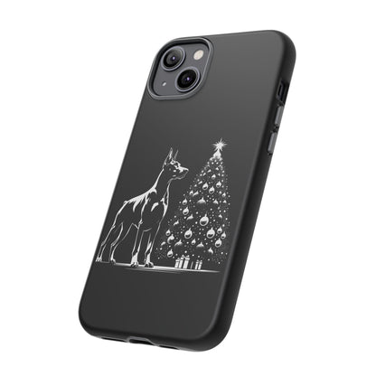 Doberman Christmas Tree iPhone Case
