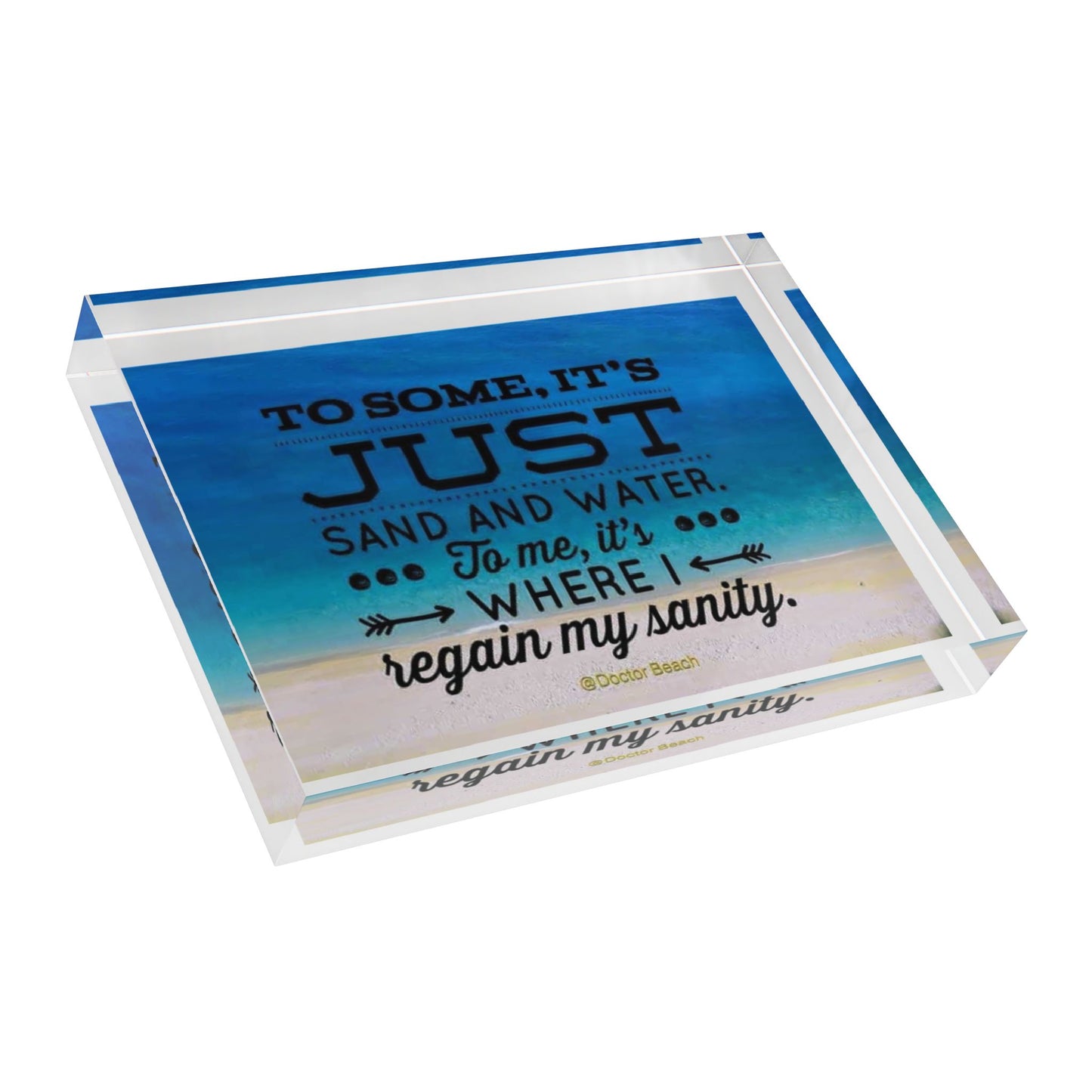 Dr. Beach Acrylic Photo Block