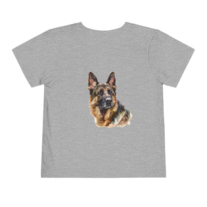German Shepherd Head Toddler Unisex Short Sleeve Crewneck Tee