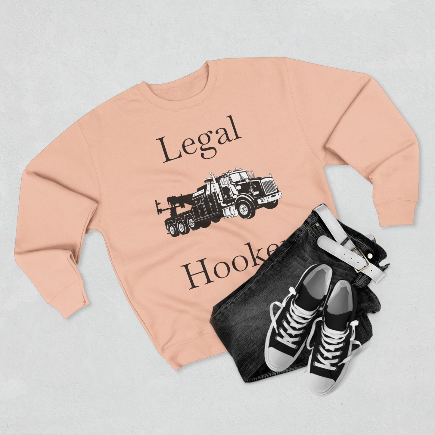 Legal H**ker Heavy Tow Truck Unisex Crewneck Sweatshirt