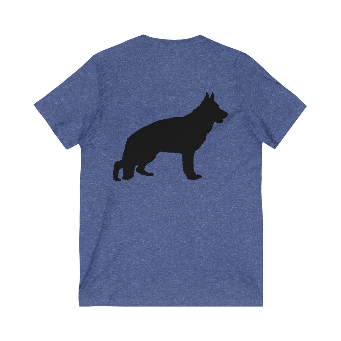German Shepherd Silhouette Unisex Short Sleeve V-Neck Tee
