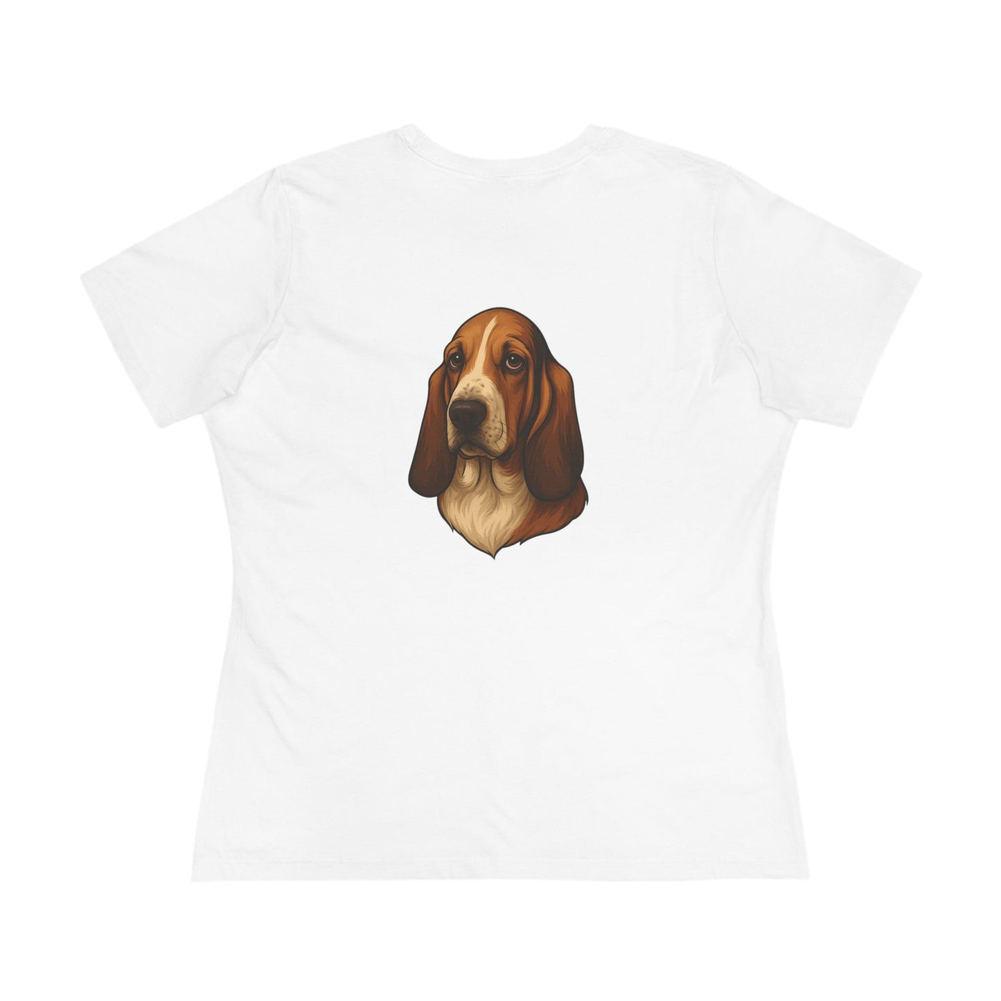 Basset Hound Head Women's Short Sleeve Crewneck Tee