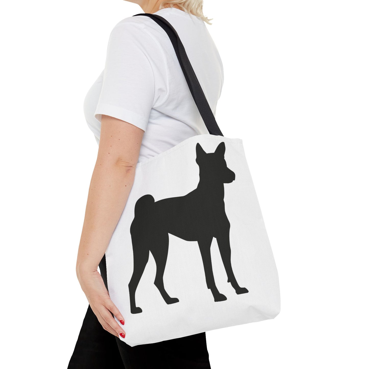 Basenji Silhouette Tote Bag