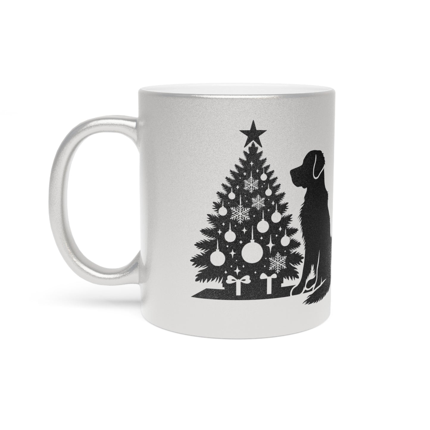 Golden Christmas Tree Metallic Coffee Mug