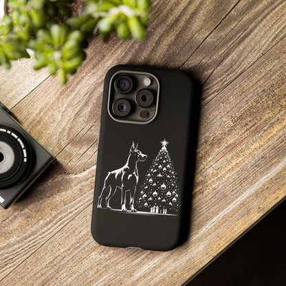 Doberman Christmas Tree iPhone Case