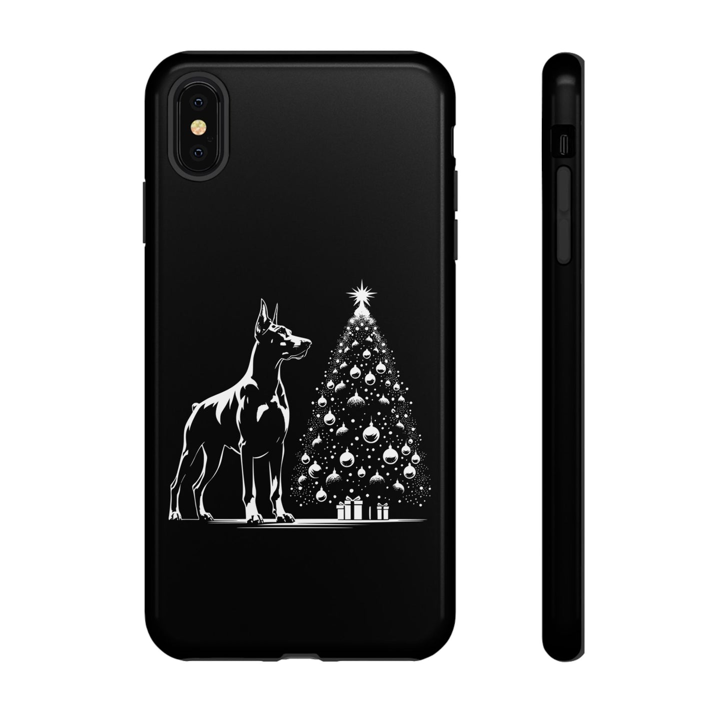 Doberman Christmas Tree iPhone Case