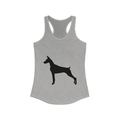 Doberman Silhouette Women's Racerback Tank