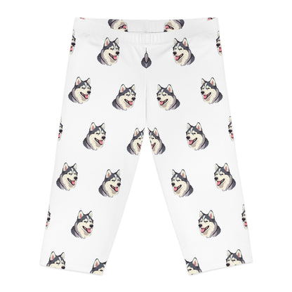 Malamute Head Women's Capri Leggings
