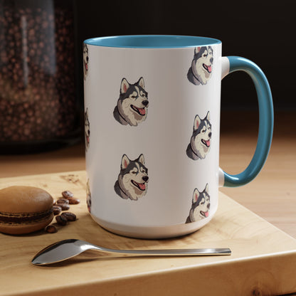 Malamute Head 2-Tone Coffee Mug