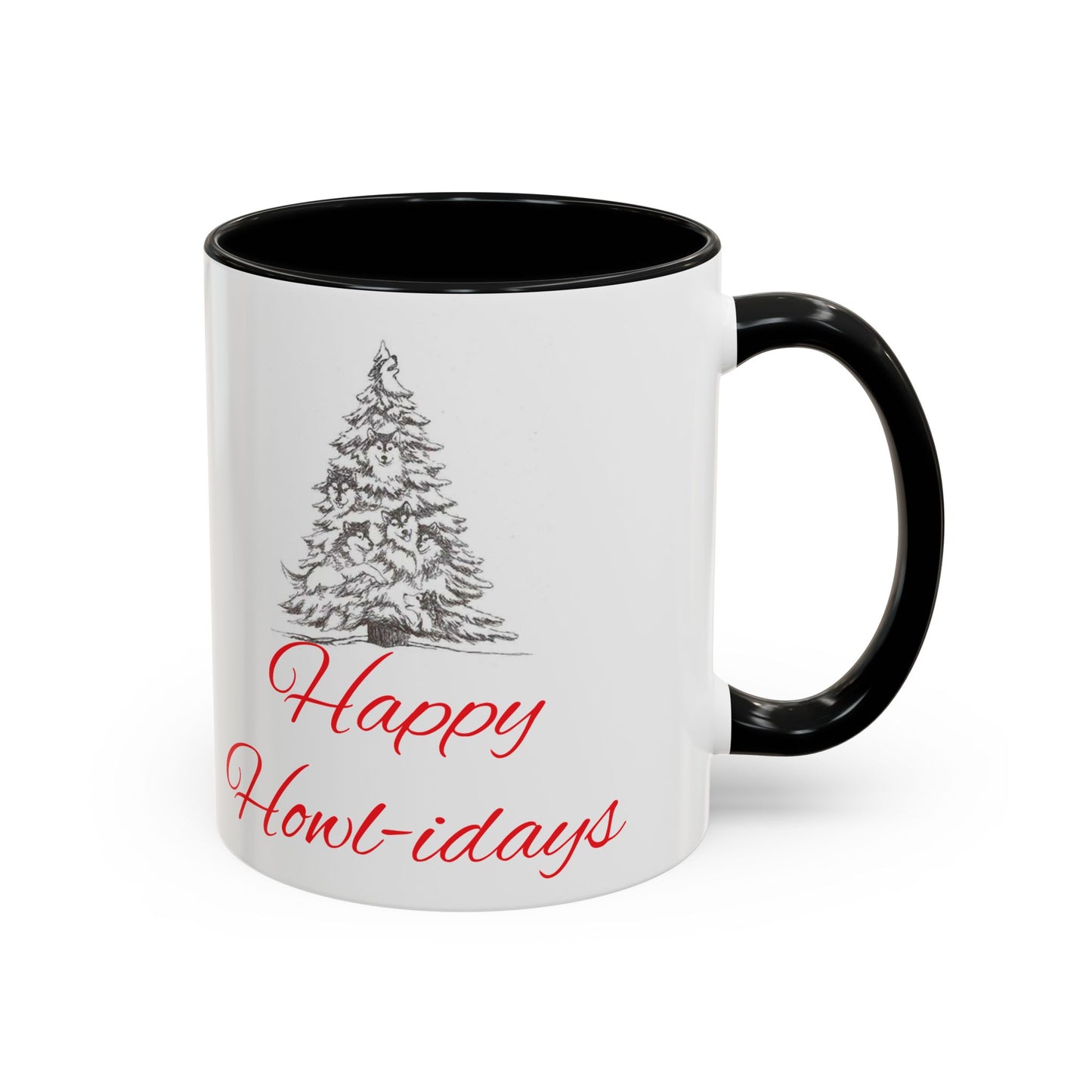 Happy Howl-idays 2-Tone Coffee Mug