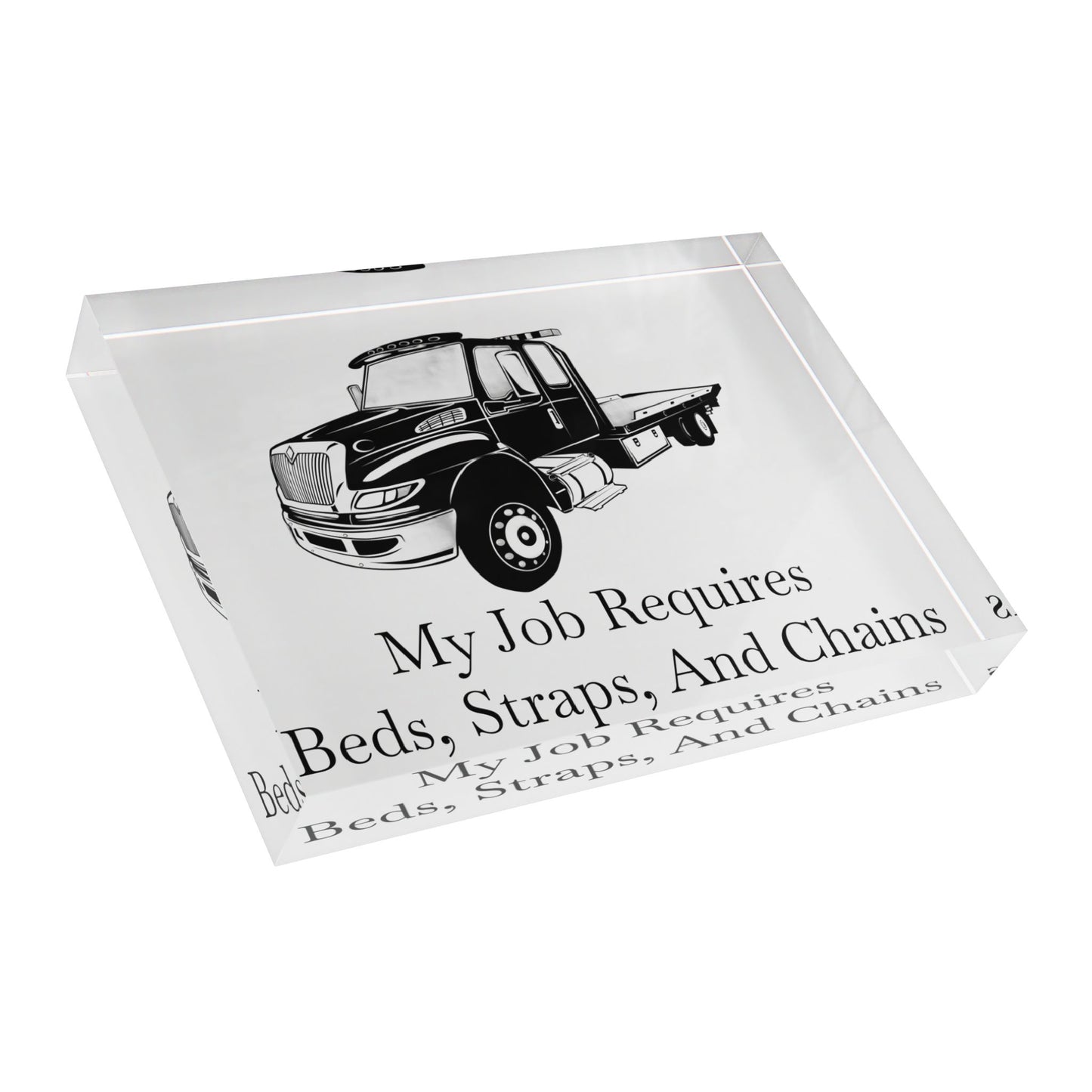 Beds, Straps, And Chains Acrylic Photo Block