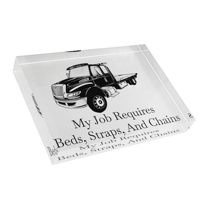 Beds, Straps, And Chains Acrylic Photo Block