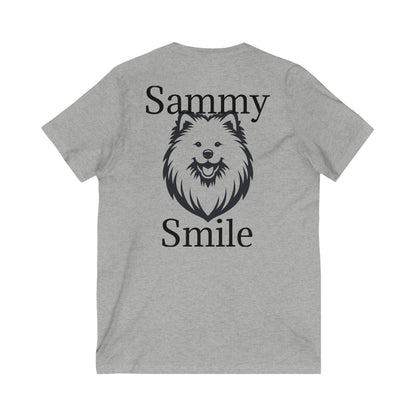 Sammy Smile Unisex Short Sleeve V-Neck Tee