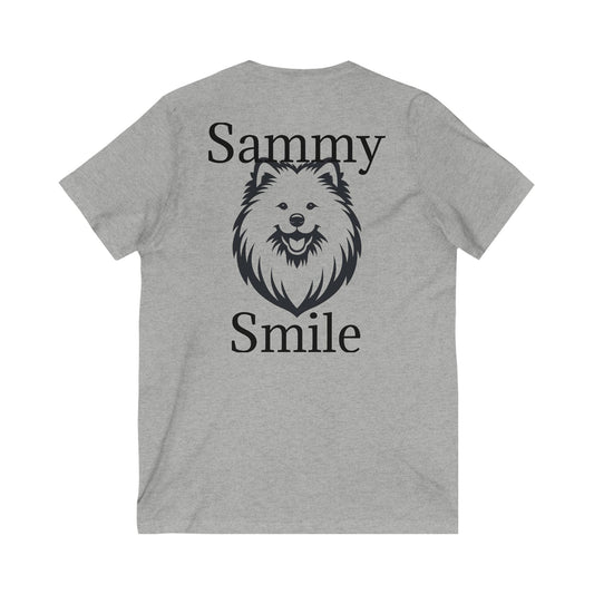 Sammy Smile Unisex Short Sleeve V-Neck Tee