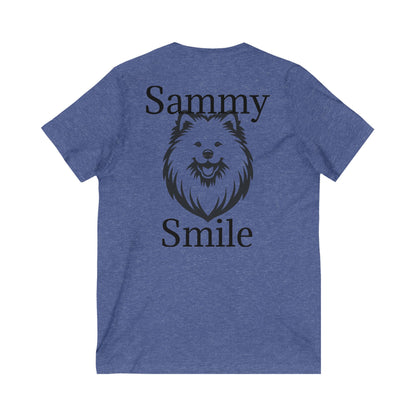Sammy Smile Unisex Short Sleeve V-Neck Tee