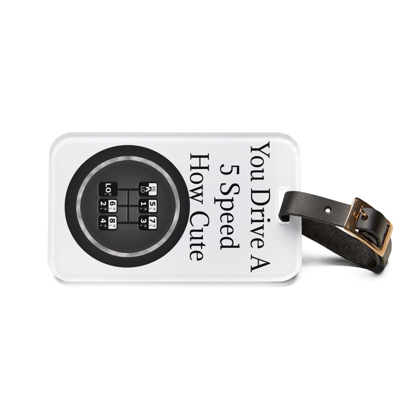 5 Speed How Cute Leather Strap Luggage Tag