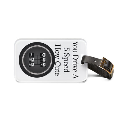 5 Speed How Cute Leather Strap Luggage Tag