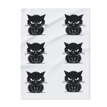 Angry Cat Arctic Fleece Blanket