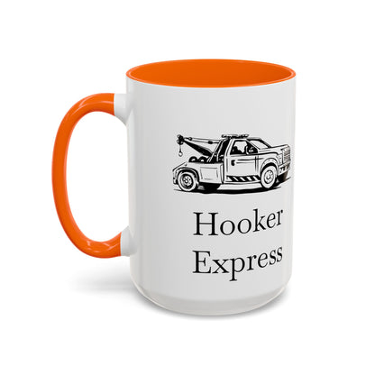 H**ker Express Wheel Lift Tow Truck 2-Tone Coffee Mug