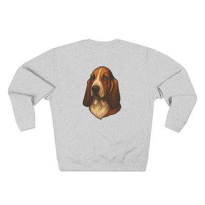 Basset Hound Head Unisex Crewneck Sweatshirt