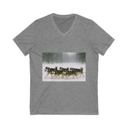 Mush On Unisex Short Sleeve V-Neck Tee