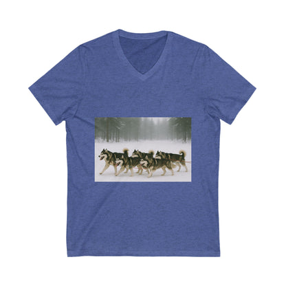 Mush On Unisex Short Sleeve V-Neck Tee