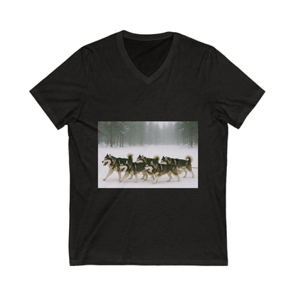 Mush On Unisex Short Sleeve V-Neck Tee