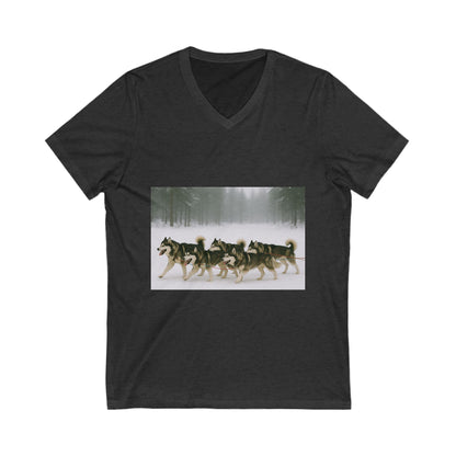 Mush On Unisex Short Sleeve V-Neck Tee
