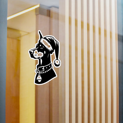 Santa Paws Doberman Vinyl Decal