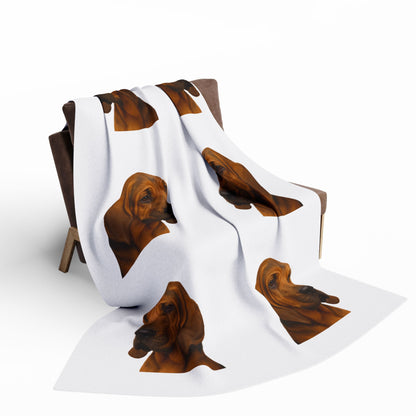 Bloodhound Head Arctic Fleece Blanket