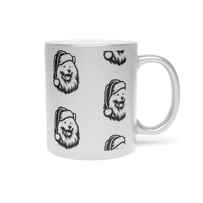 Santa Paws Samoyed Metallic Coffee Mug