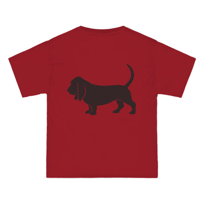 Basset Hound Silhouette Men's Short-Sleeve Crewneck Tee