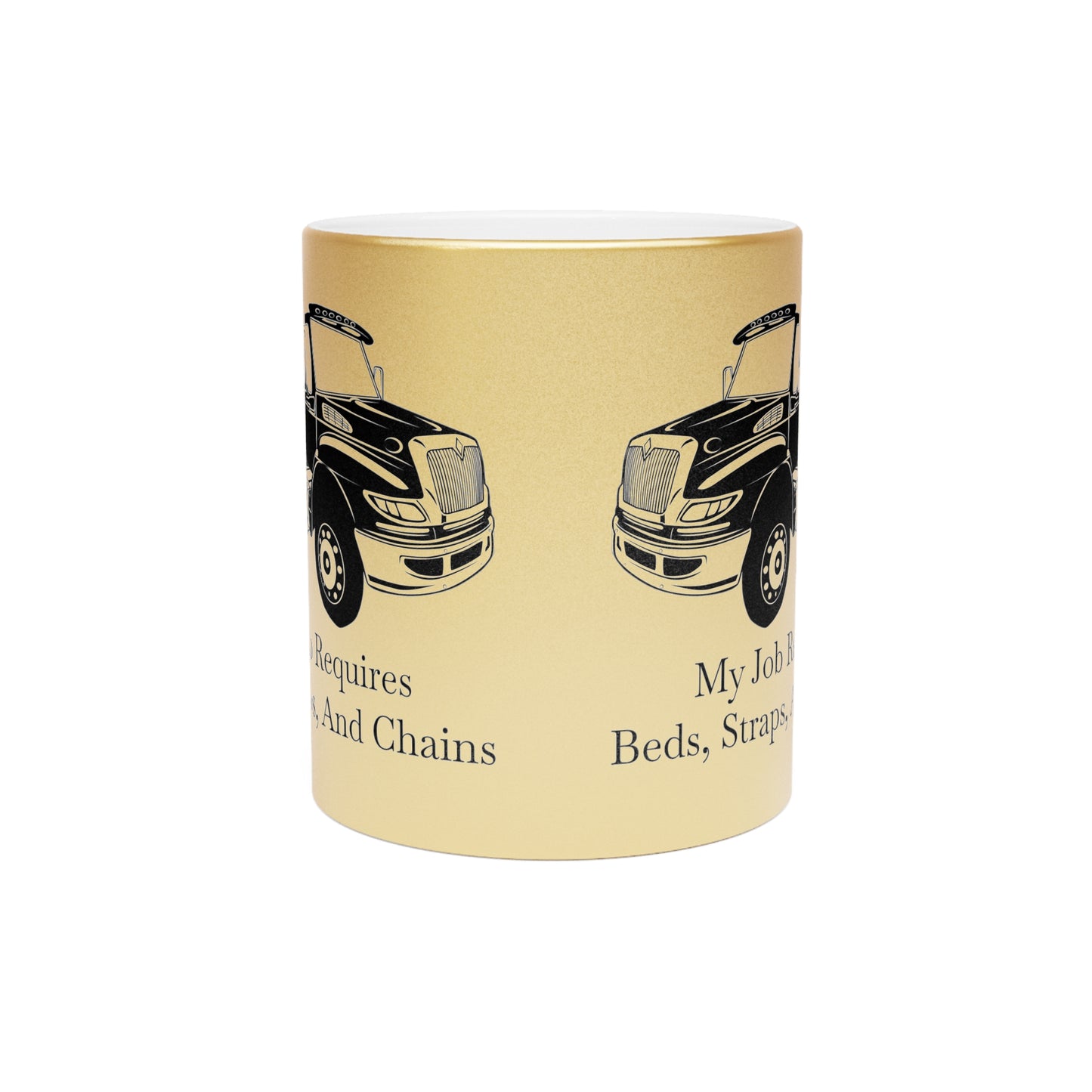 Beds, Straps, And Chains Metallic Coffee Mug