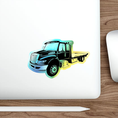 Flatbed Tow Truck Holographic Sticker
