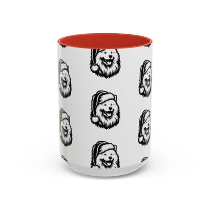 Santa Paws Samoyed 2-Tone Coffee Mug