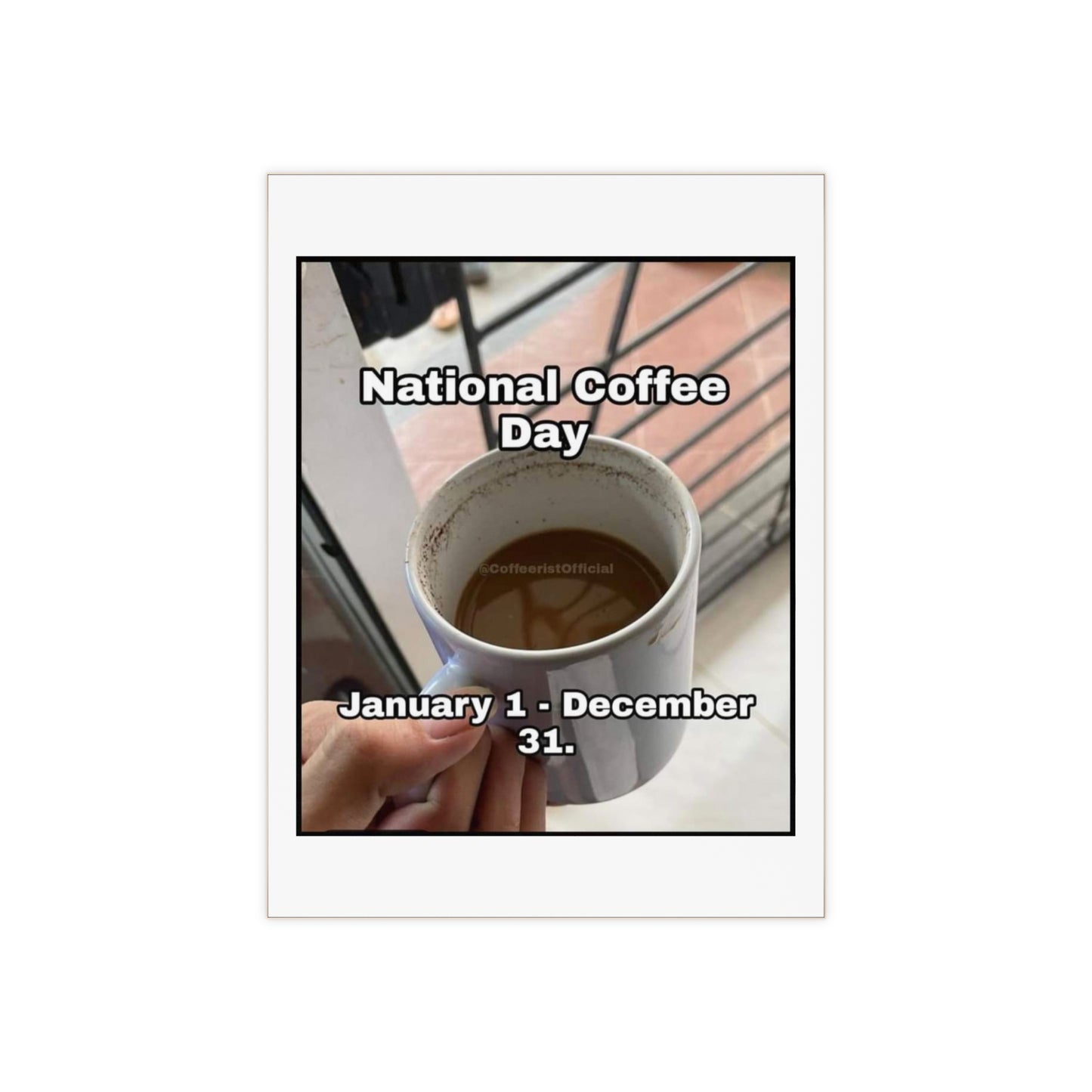 National Coffee Day Ceramic Photo Tile