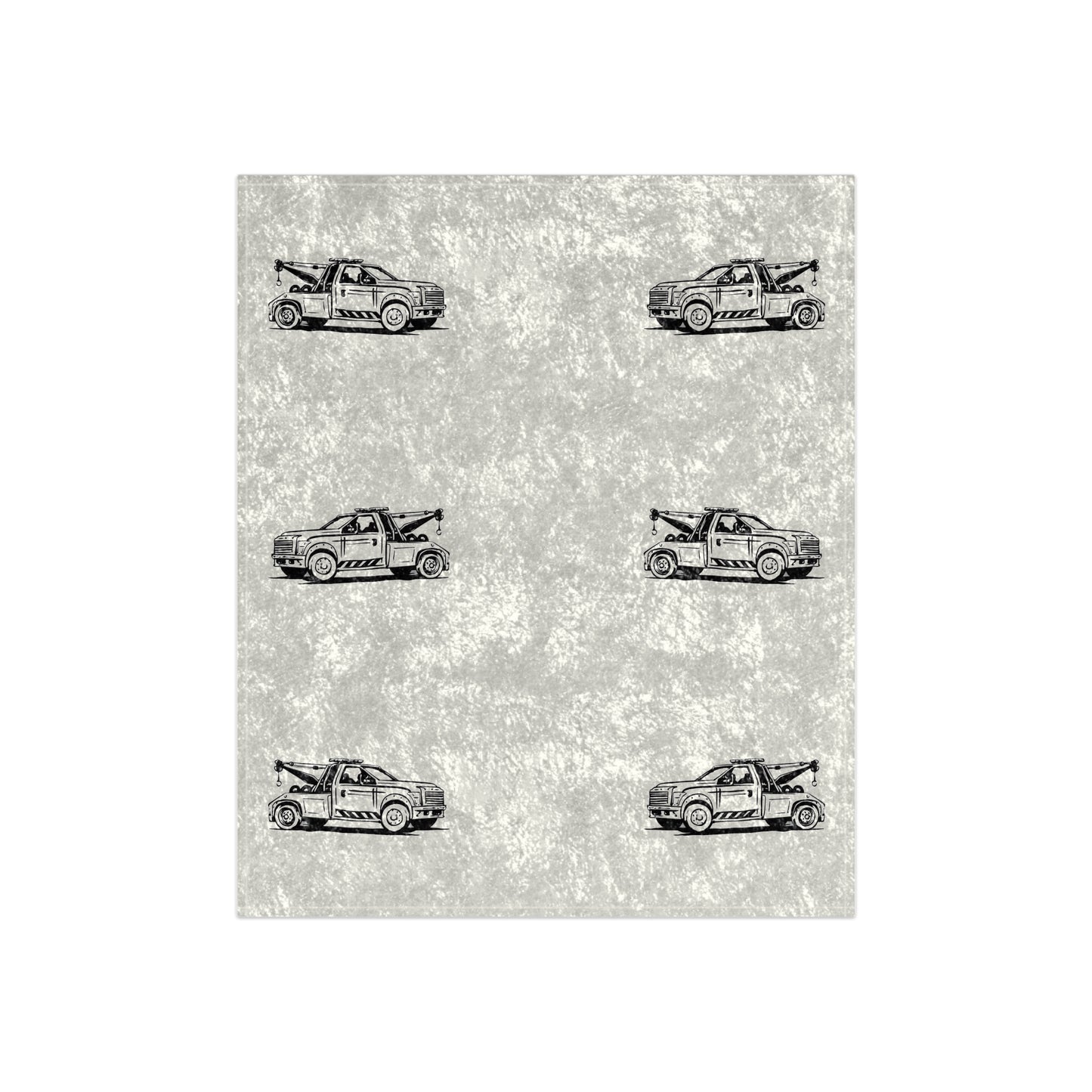Wheel Lift Tow Truck Crushed Velvet Blanket