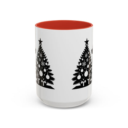 Golden Christmas Tree 2-Tone Coffee Mug