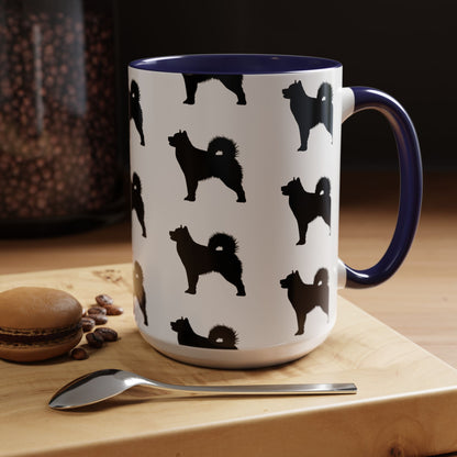 Malamute Silhouette 2-Tone Coffee Mug