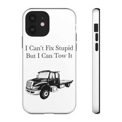 I Can't Fix Stupid Flatbed Tow Truck iPhone Case