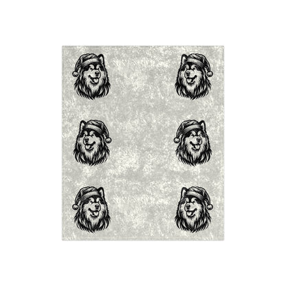 Santa Paws Malamute Crushed Velvet Blanket