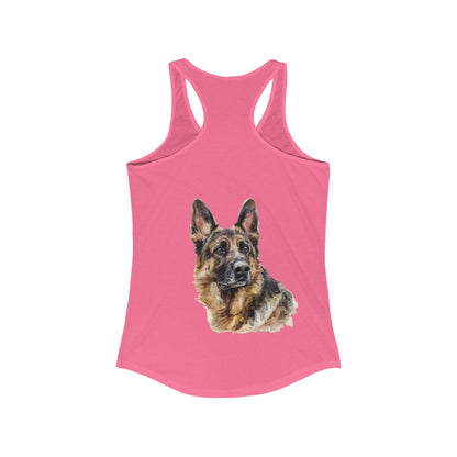 German Shepherd Head Women's Racerback Tank