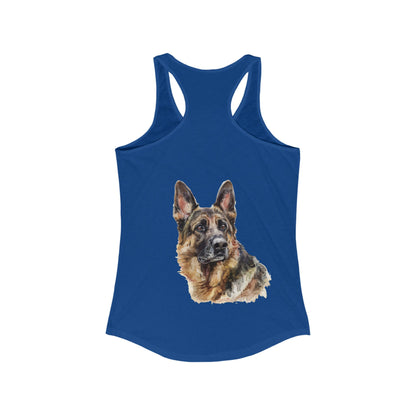 German Shepherd Head Women's Racerback Tank