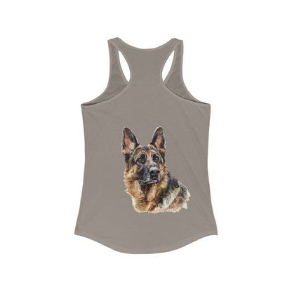 German Shepherd Head Women's Racerback Tank