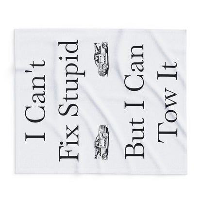 I Can't Fix Stupid Wheel Lift Tow Truck Arctic Fleece Blanket