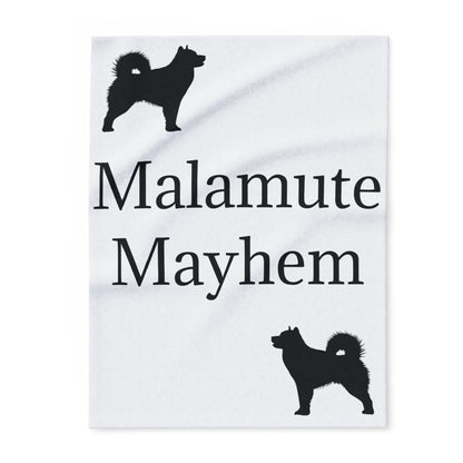 Malamute Mayhem Arctic Fleece Blanket